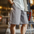 Casual Seersucker Checked Shorts with breathable fabric and straight fit.